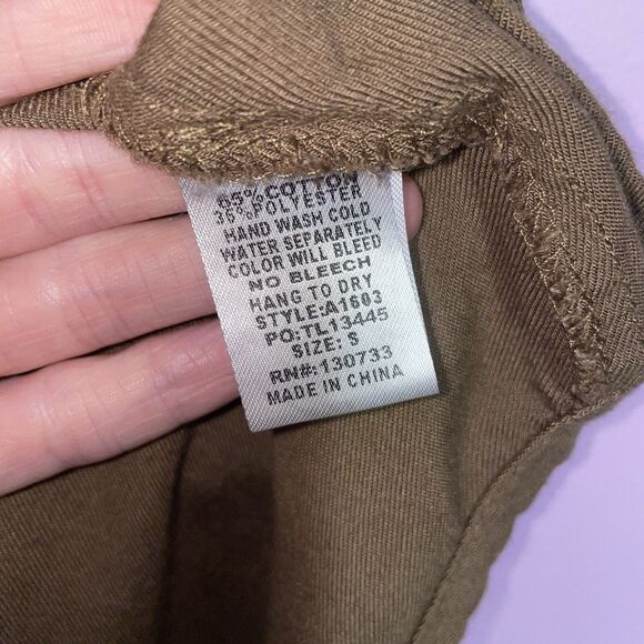 Umgee Mini Dress Women Small Brown Boho Peasant Minimalist Neutral Coastal - Picture 5 of 8